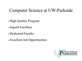 Computer Science at UW-Parkside
