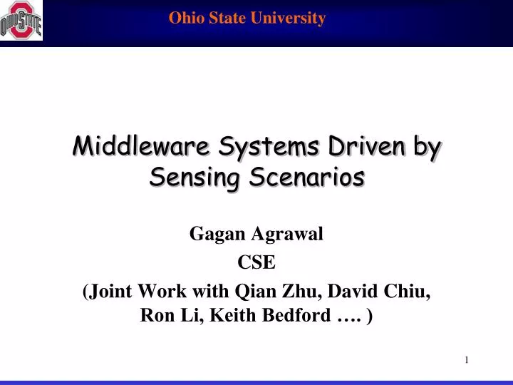 middleware systems driven by sensing scenarios