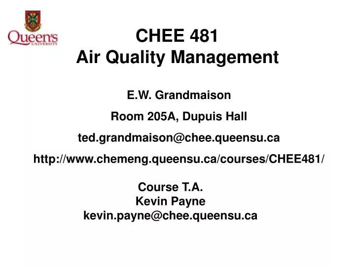 chee 481 air quality management