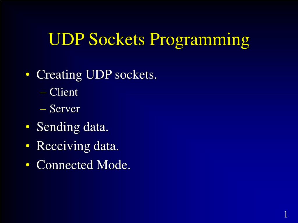 PPT - UDP Sockets Programming PowerPoint Presentation, free download ...