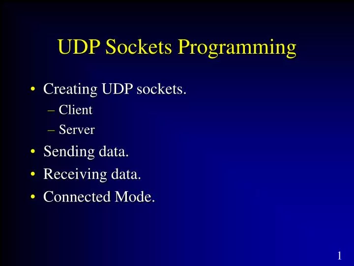 udp sockets programming
