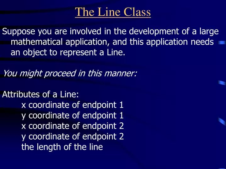 the line class