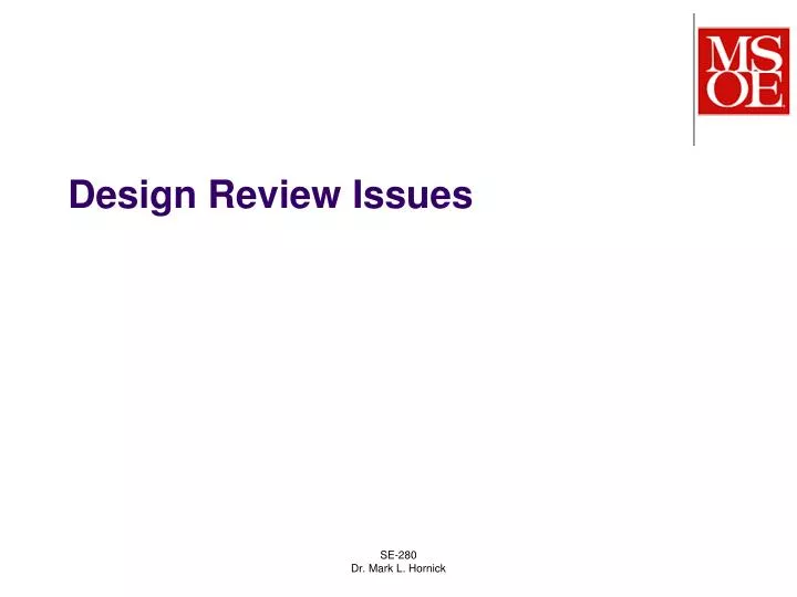 design review issues