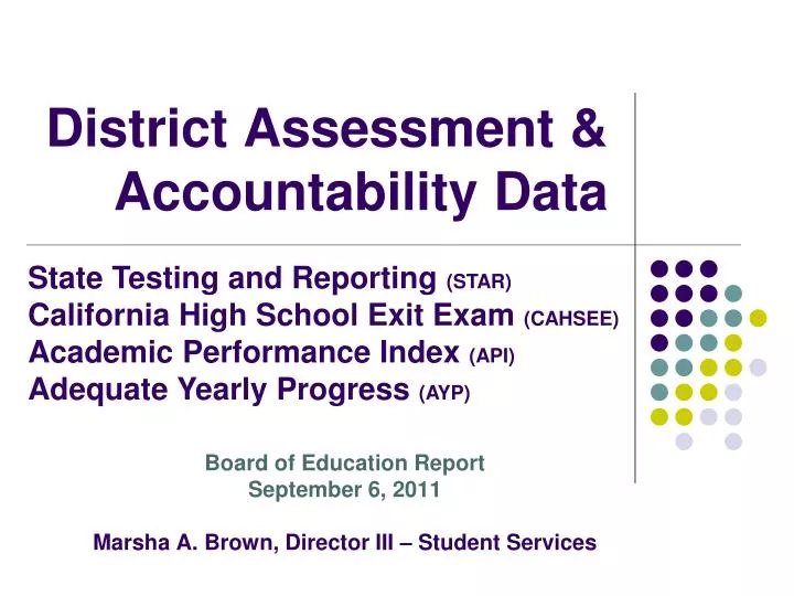 district assessment accountability data