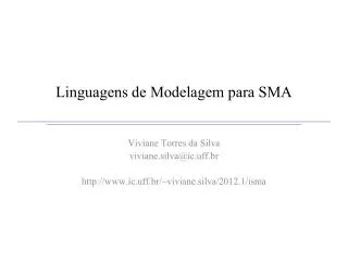 linguagens de modelagem para sma