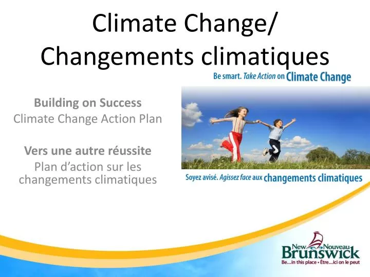 climate change changements climatiques
