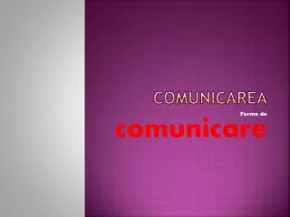 comunicarea