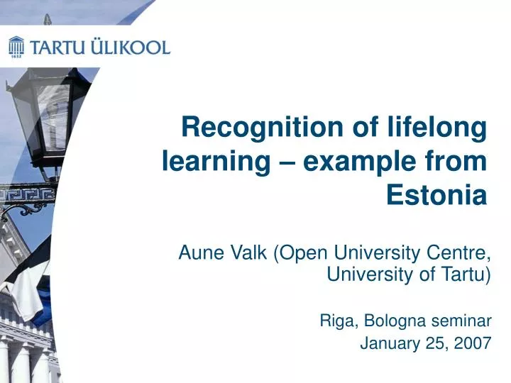 recognition of lifelong learning example from estonia