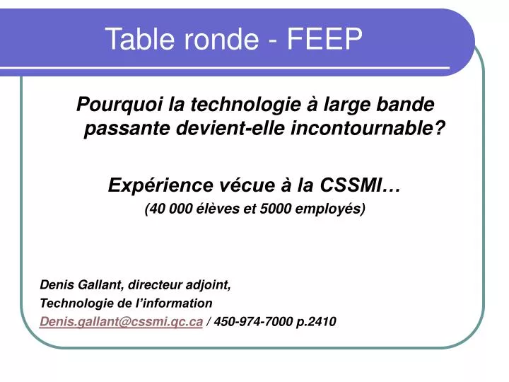 table ronde feep