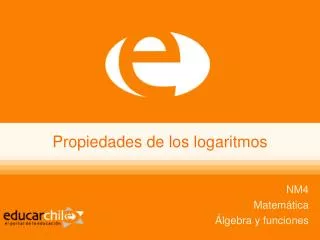 propiedades de los logaritmos