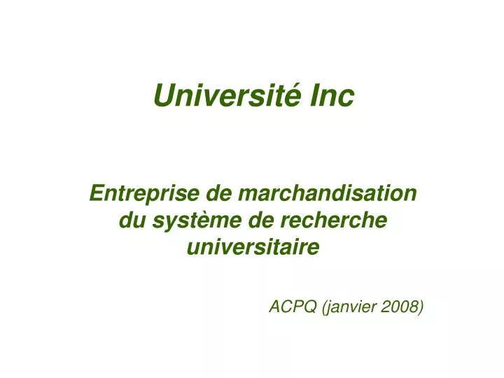 universit inc