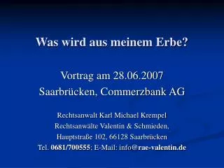 was wird aus meinem erbe