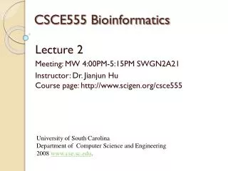 CSCE555 Bioinformatics