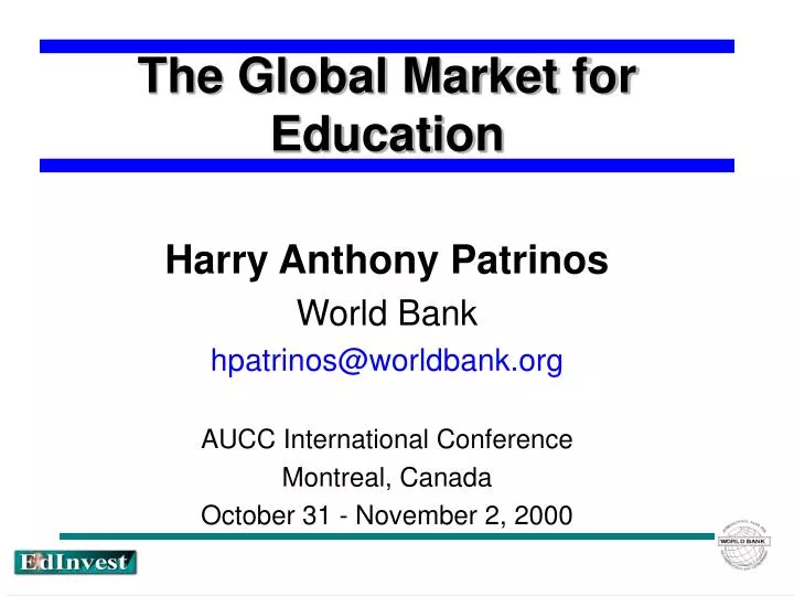 the global market for education