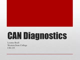 CAN Diagnostics