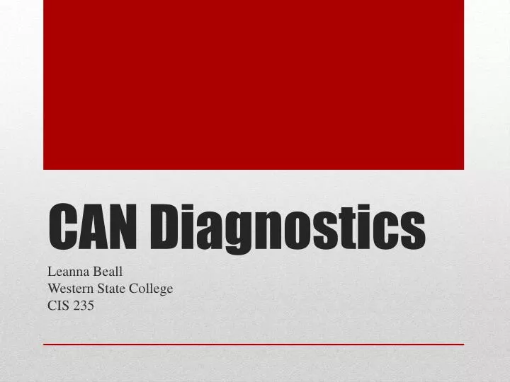 can diagnostics
