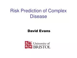 Risk Prediction of Complex Disease