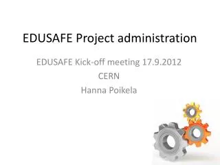 EDUSAFE Project administration