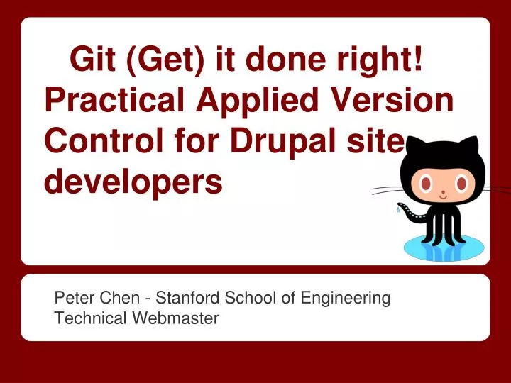 git get it done right practical applied version control for drupal site developers