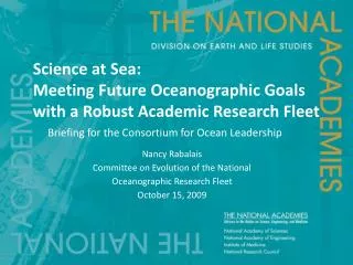 Science at Sea: Meeting Future Oceanographic Goals with a Robust Academic Research Fleet