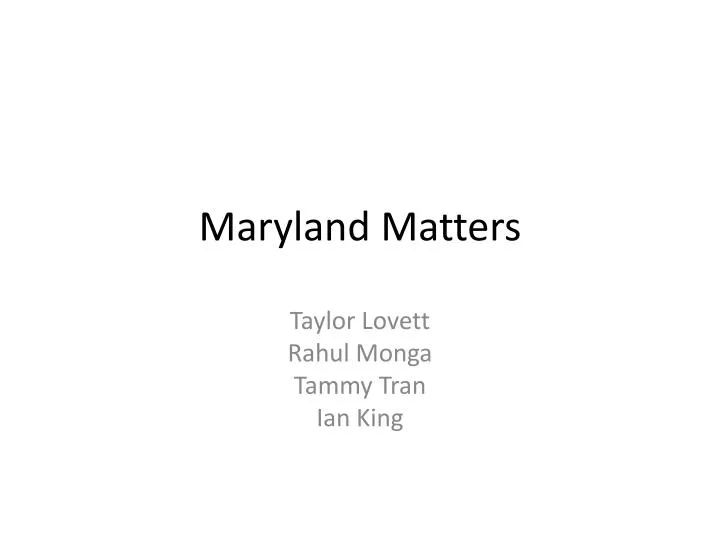 maryland matters