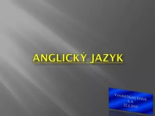 anglick jazyk