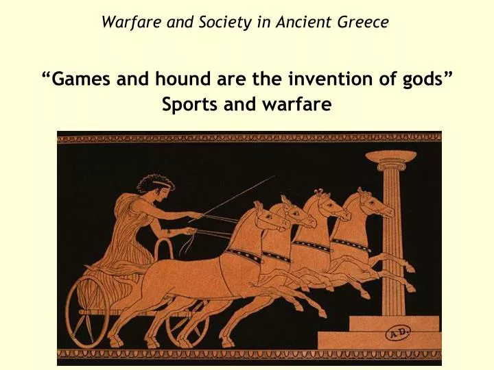 warfare and society in ancient greece