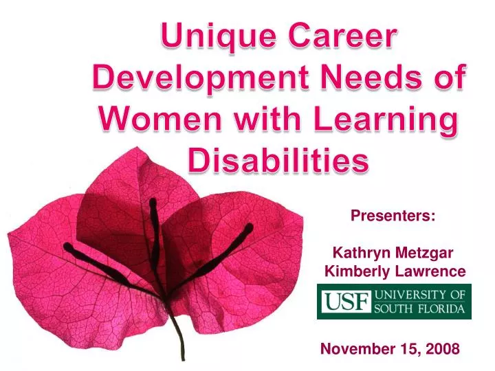 unique career development needs of women with learning disabilities