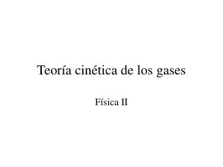 teor a cin tica de los gases