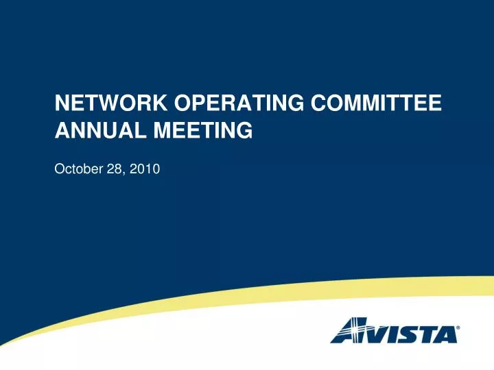 network operating committee annual meeting