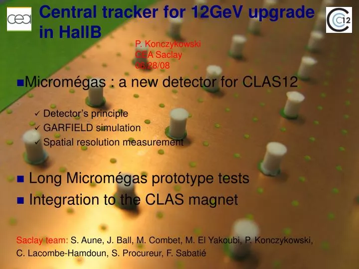 central tracker for 12gev upgrade in hallb