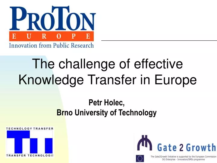 the challenge of effective knowledge transfer in europe