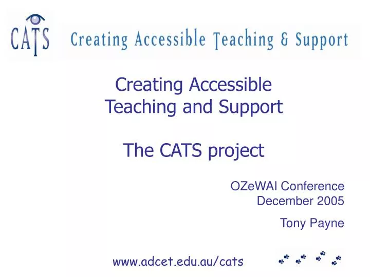 creating accessible teaching and support the cats project