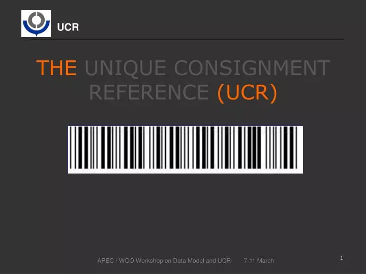 the unique consignment reference ucr