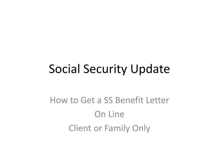 social security update
