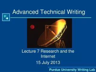 Advanced Technical Writing