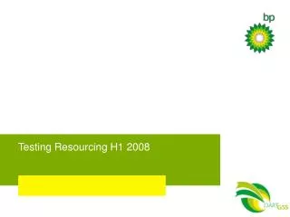 Testing Resourcing H1 2008