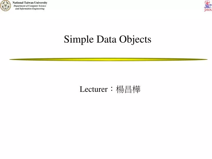simple data objects