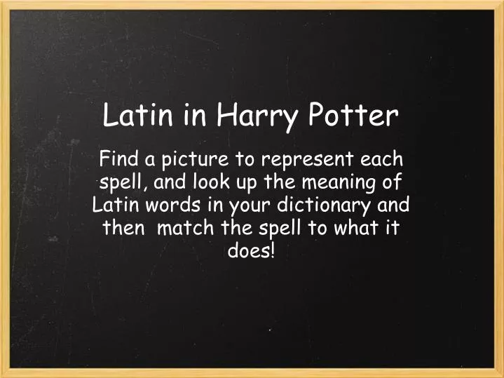 latin in harry potter