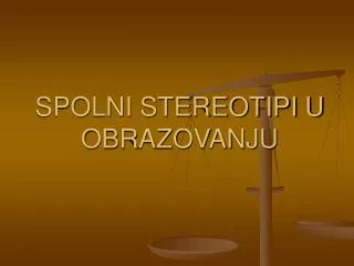 spolni stereotipi u obrazovanju