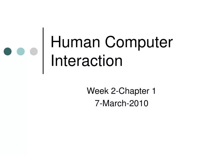 human computer interaction