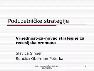 poduzetni ke strategije