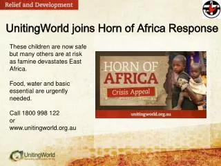 UnitingWorld joins Horn of Africa Response