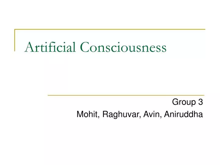 artificial consciousness
