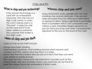 Chip and Pin