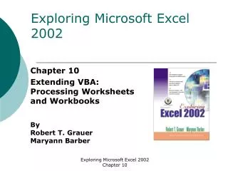 Exploring Microsoft Excel 2002