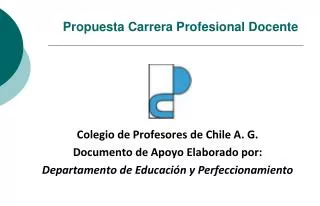 propuesta carrera profesional docente