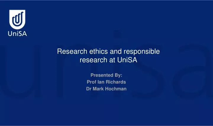 research ethics and responsible research at unisa