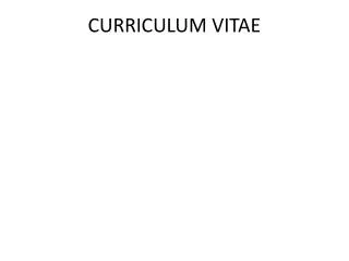 curriculum vitae