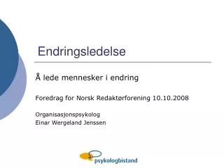 endringsledelse